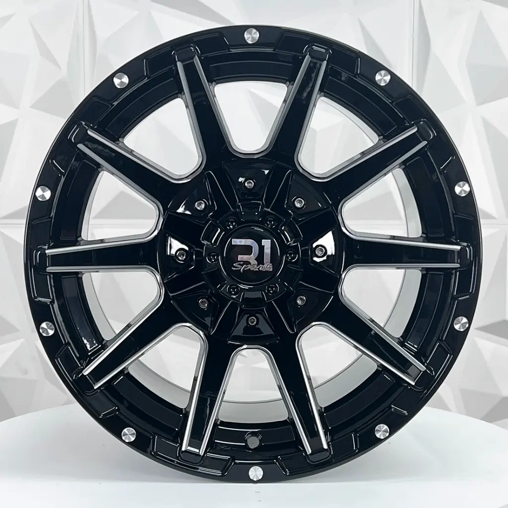 RIN 15X10 6-139.7 R1 SPORT 1031 BLACK MILLING ET-44 CB110.5 