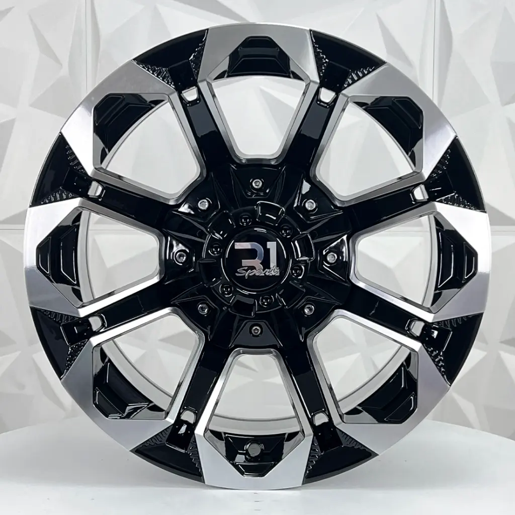 RIN 15X8 6-114.3 R1 SPORT 2030 BLACK MACHINE FACE ET0 CB66.1 
