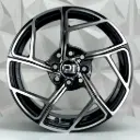 RIN 15X7 4-100/114.3 R1 SPORT DX237 BLACK MACHINE FACE ET30 CB73.1 