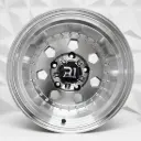 RIN 15X10 6-139.7 R1 SPORT X079 BLACK MACHINE FACE CHROME RIVETS ET-44 CB110.1