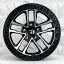 RIN 17X9 5-127 R1 SPORT YF5691 MATE BLACK MACHINE FACE+RIVETS* ET-10 CB71.56