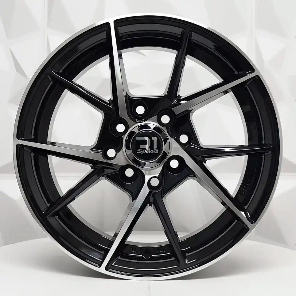 RIN 14X5.5 4-100/114.3 R1 SPORT RGW5844 BLACK MACHINE FACE ET35 CB73.1
