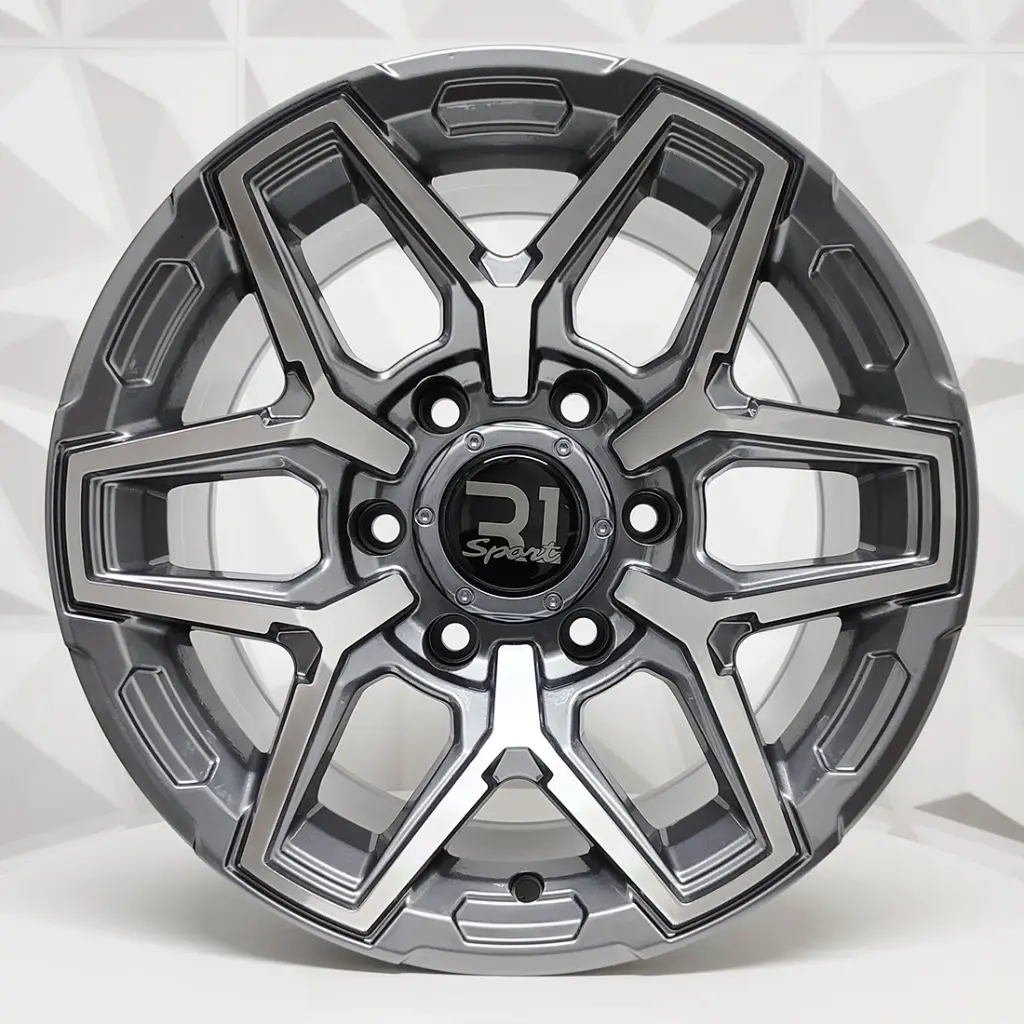 RIN 15X8 6-139.7 R1 SPORT QC2043 GUNMETAL MACHINE FACE ET-10 CB106.1