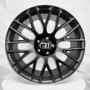 RIN 22X11.5 5-112 R1 SPORT H932F MATTE BLACK MACHINE LIP ET47 CB66.5